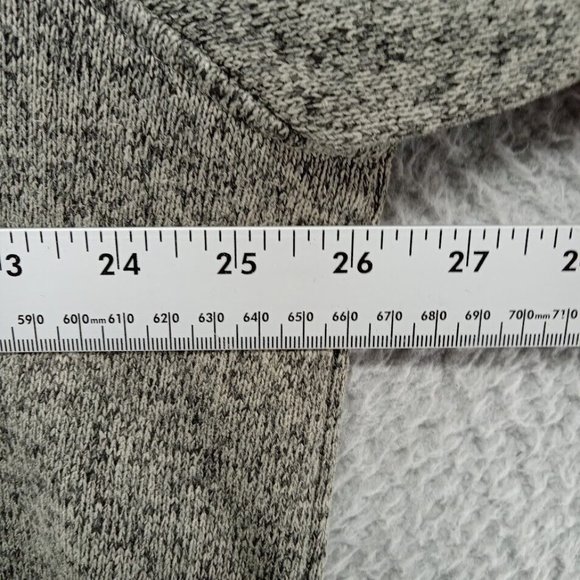 Eddie Bauer Sweater Mens XXL Gray Heather Knit Pullover Button Snap Fleece - Picture 4 of 9